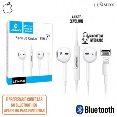 Fone Lightning Bluetooth LEY-1536 Lehmox - Branco